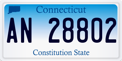 CT license plate AN28802