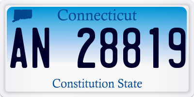 CT license plate AN28819