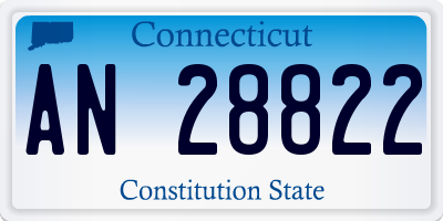 CT license plate AN28822