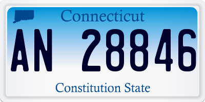 CT license plate AN28846