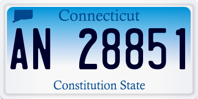 CT license plate AN28851
