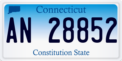 CT license plate AN28852