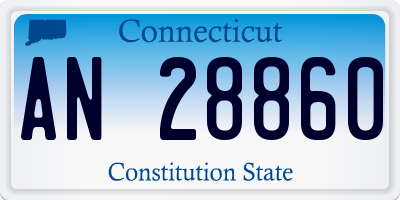 CT license plate AN28860