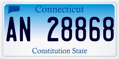 CT license plate AN28868