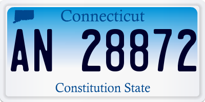 CT license plate AN28872