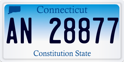 CT license plate AN28877