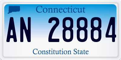 CT license plate AN28884