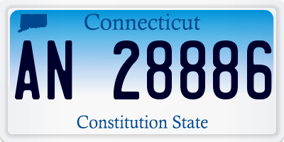 CT license plate AN28886