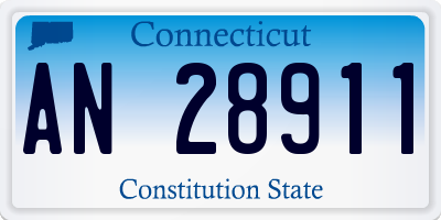 CT license plate AN28911