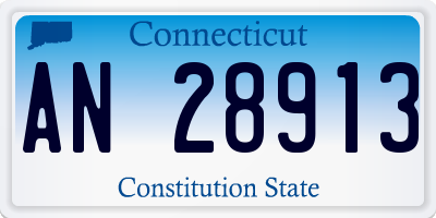 CT license plate AN28913