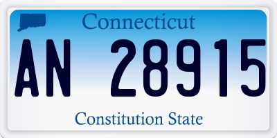 CT license plate AN28915