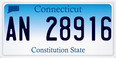 CT license plate AN28916