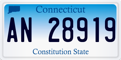 CT license plate AN28919