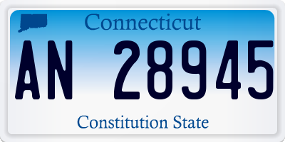 CT license plate AN28945