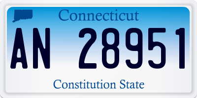 CT license plate AN28951