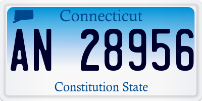 CT license plate AN28956