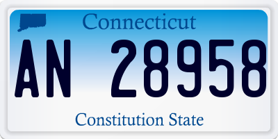 CT license plate AN28958