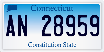 CT license plate AN28959