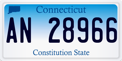 CT license plate AN28966