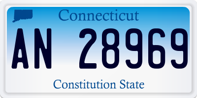 CT license plate AN28969