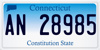 CT license plate AN28985