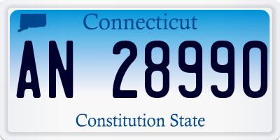 CT license plate AN28990
