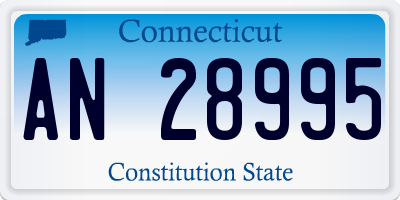 CT license plate AN28995