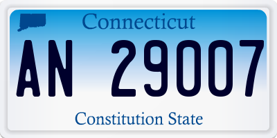 CT license plate AN29007