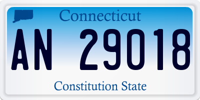 CT license plate AN29018
