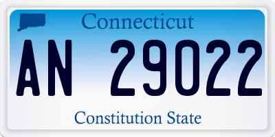CT license plate AN29022