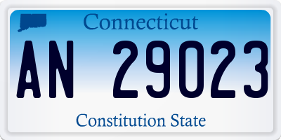 CT license plate AN29023