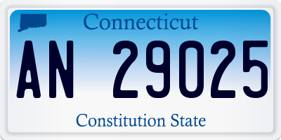 CT license plate AN29025