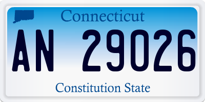 CT license plate AN29026