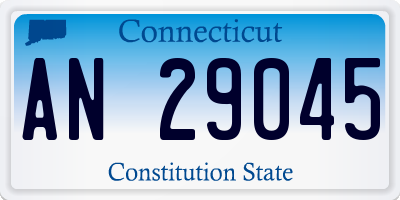 CT license plate AN29045