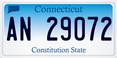 CT license plate AN29072