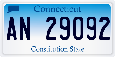 CT license plate AN29092