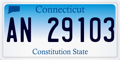 CT license plate AN29103