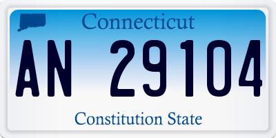 CT license plate AN29104