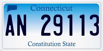 CT license plate AN29113