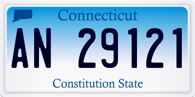 CT license plate AN29121
