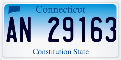 CT license plate AN29163