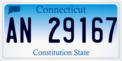 CT license plate AN29167