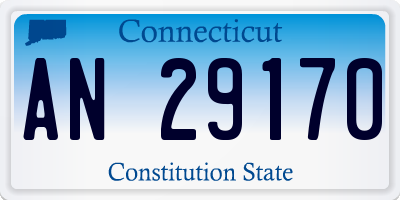 CT license plate AN29170