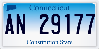CT license plate AN29177