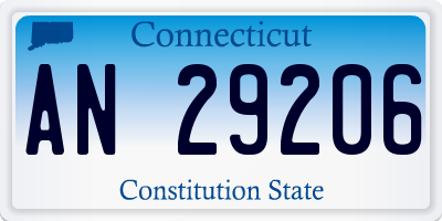 CT license plate AN29206