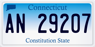 CT license plate AN29207
