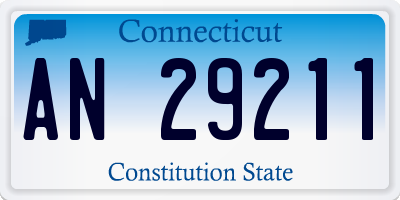 CT license plate AN29211