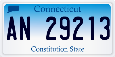 CT license plate AN29213