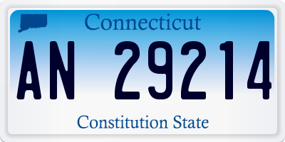 CT license plate AN29214