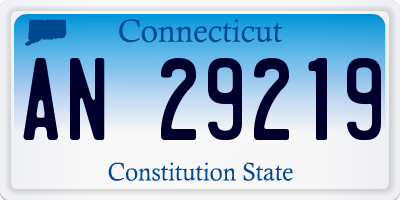 CT license plate AN29219